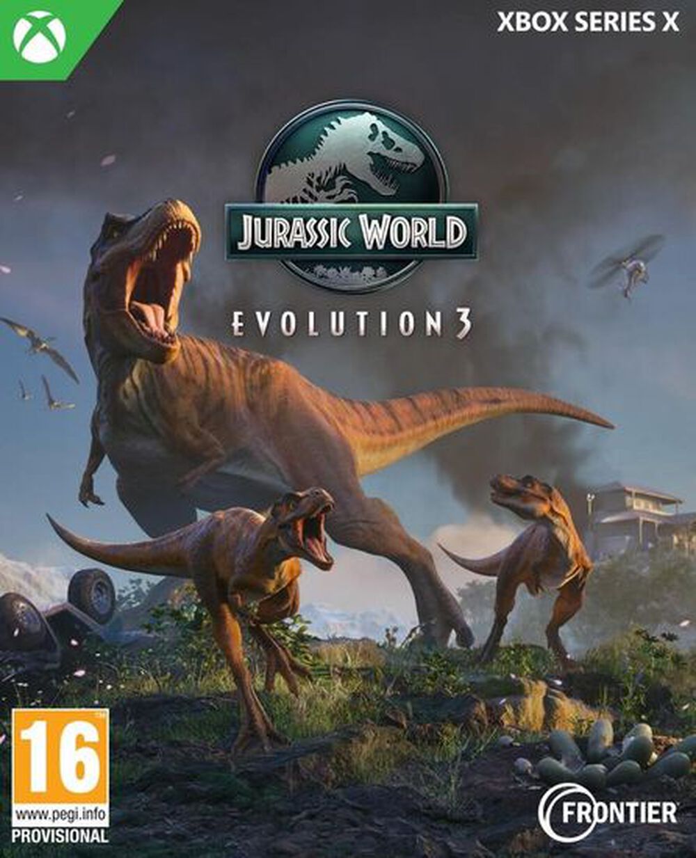 Pochette avant du jeu Jurassic World Evolution 3 Xbox Series X