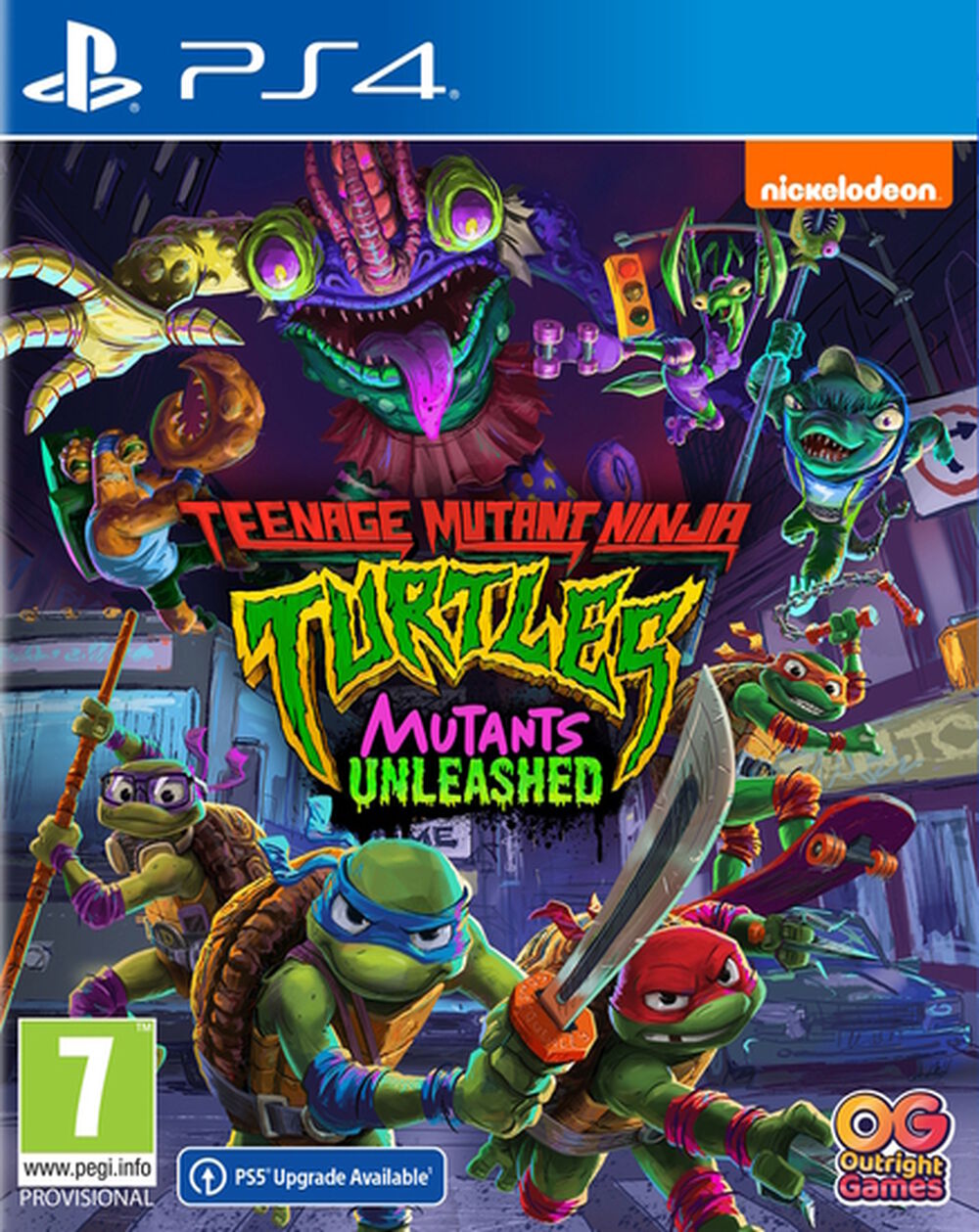 Pochette avant du jeu Les Tortues Ninja Les Mutants Se Déchaînent PS4