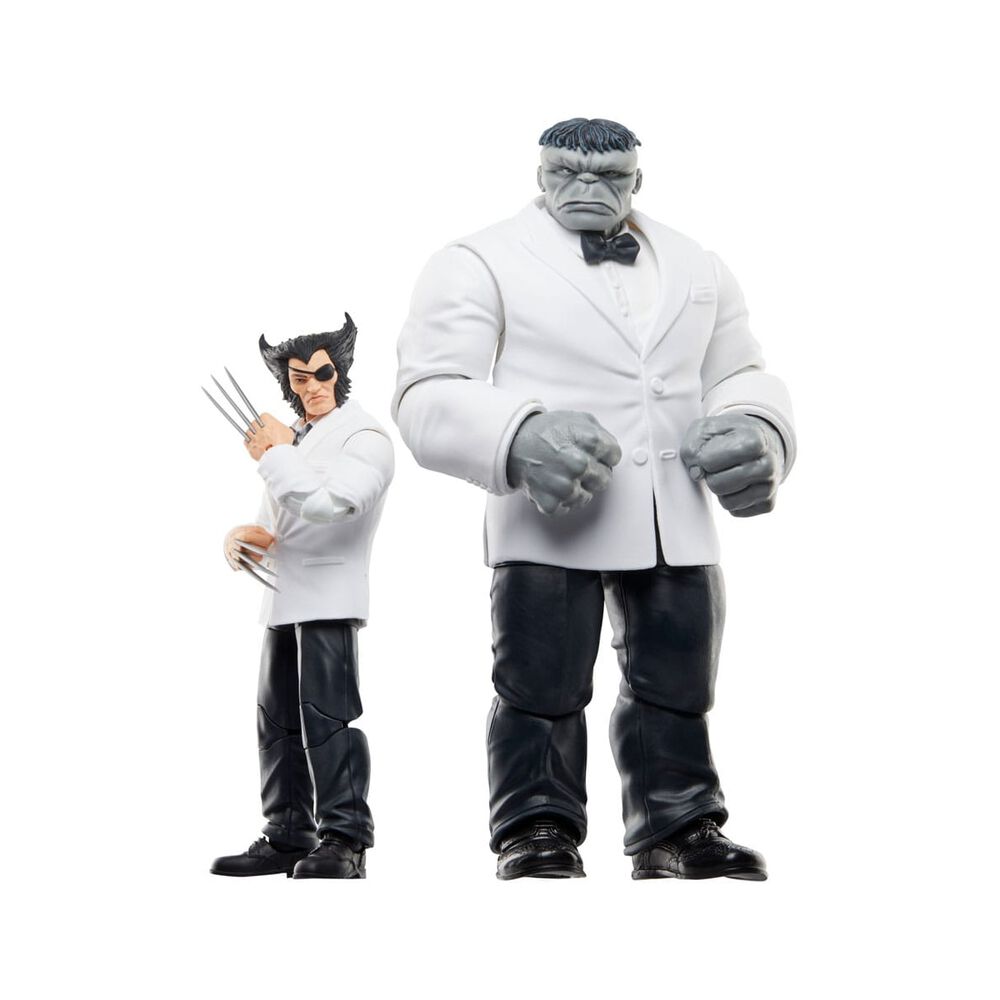 Figurine - X-men - Marvel Legends Deluxe : Wolverine Patch Et Hulk Pack De 2