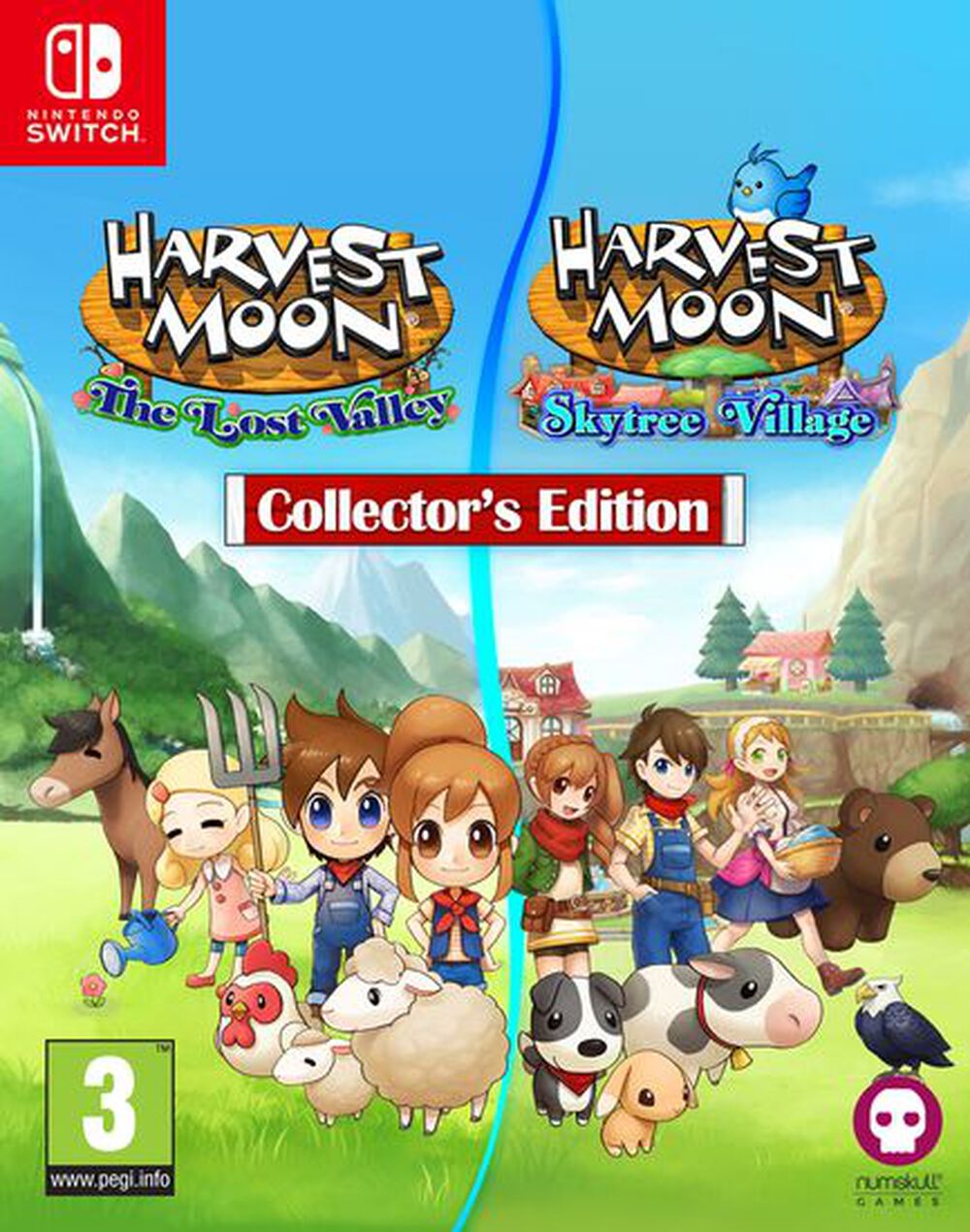 Pochette avant du jeu Harvest Moon The Lost Valley + Skytree Village Collector's Edition Nintendo Switch