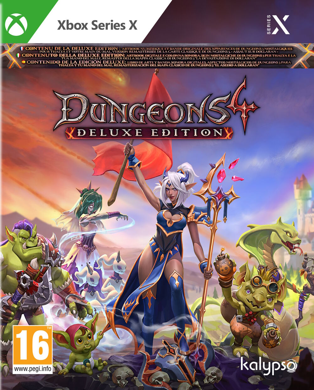 Pochette avant du jeu Dungeons 4 Edition Deluxe Xbox Series X