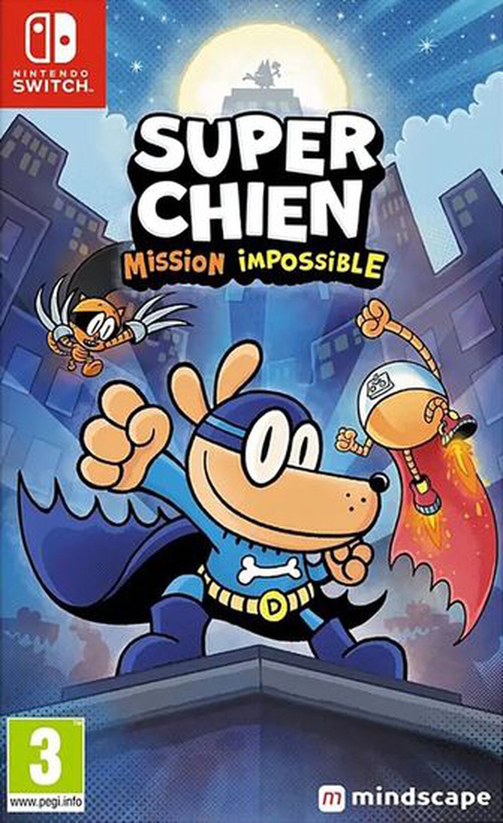 Pochette avant du jeu Super Chien Mission impossible Nintendo Switch
