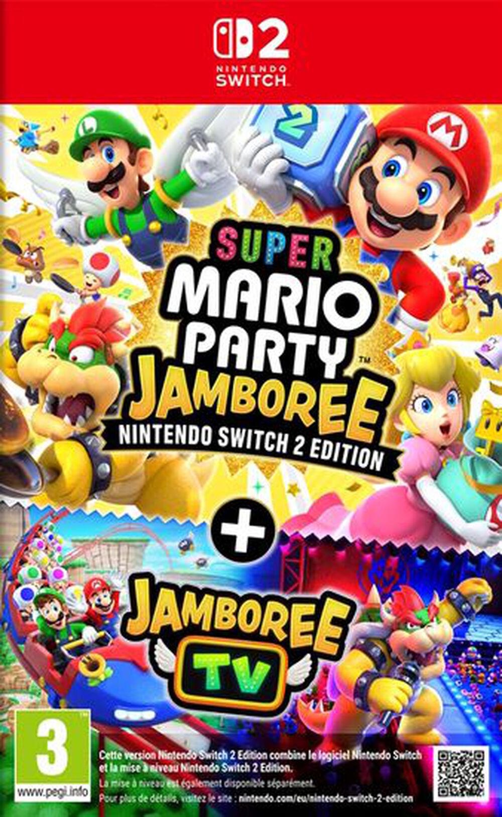 Pochette avant du jeu Super Mario Party Jamboree Nintendo Switch 2 Edition + Jamboree Tv SWITCH 2