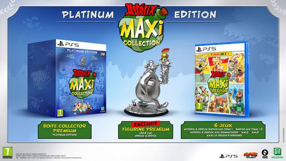 Pochette avant du jeu Asterix Maxi Collection Platinum Edition (inclus L'integral Des Jeux + Figurine PS5