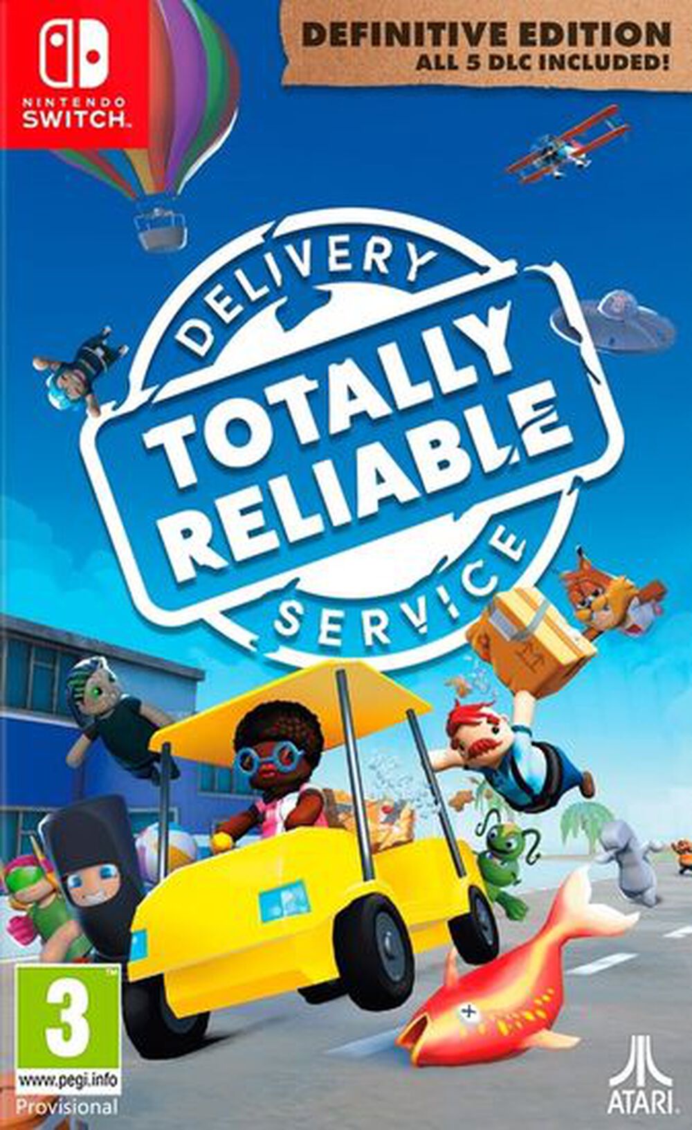 Pochette avant du jeu Totally Reliable Delivery Service Definitive Edition SWITCH