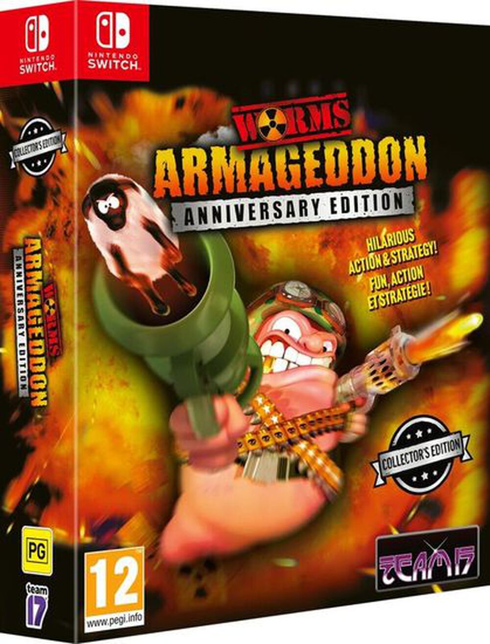 Pochette avant du jeu Worms Armageddon Anniversary Edition Nintendo Switch