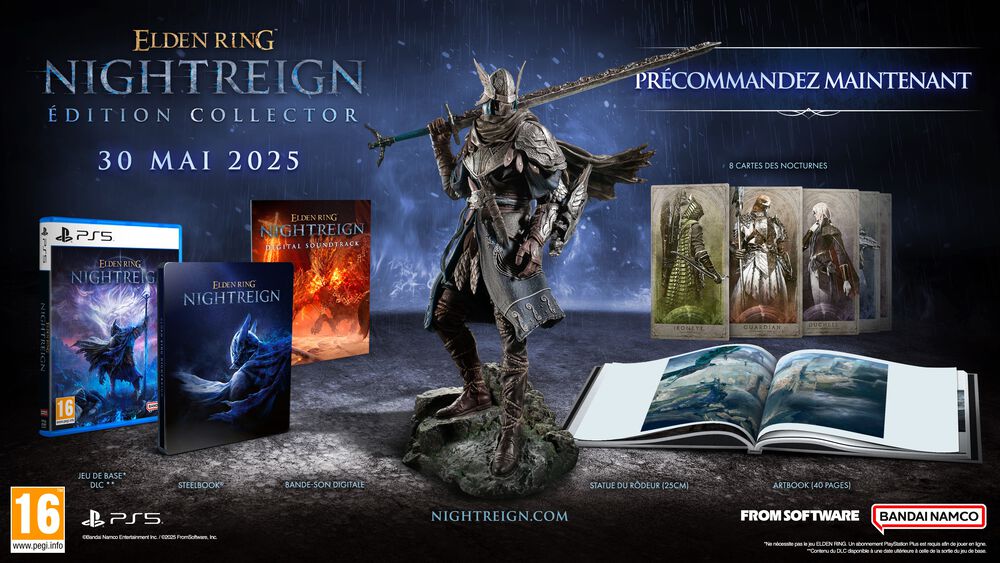 Pochette avant du jeu Elden Ring Nightreign Collector's Edition PS5