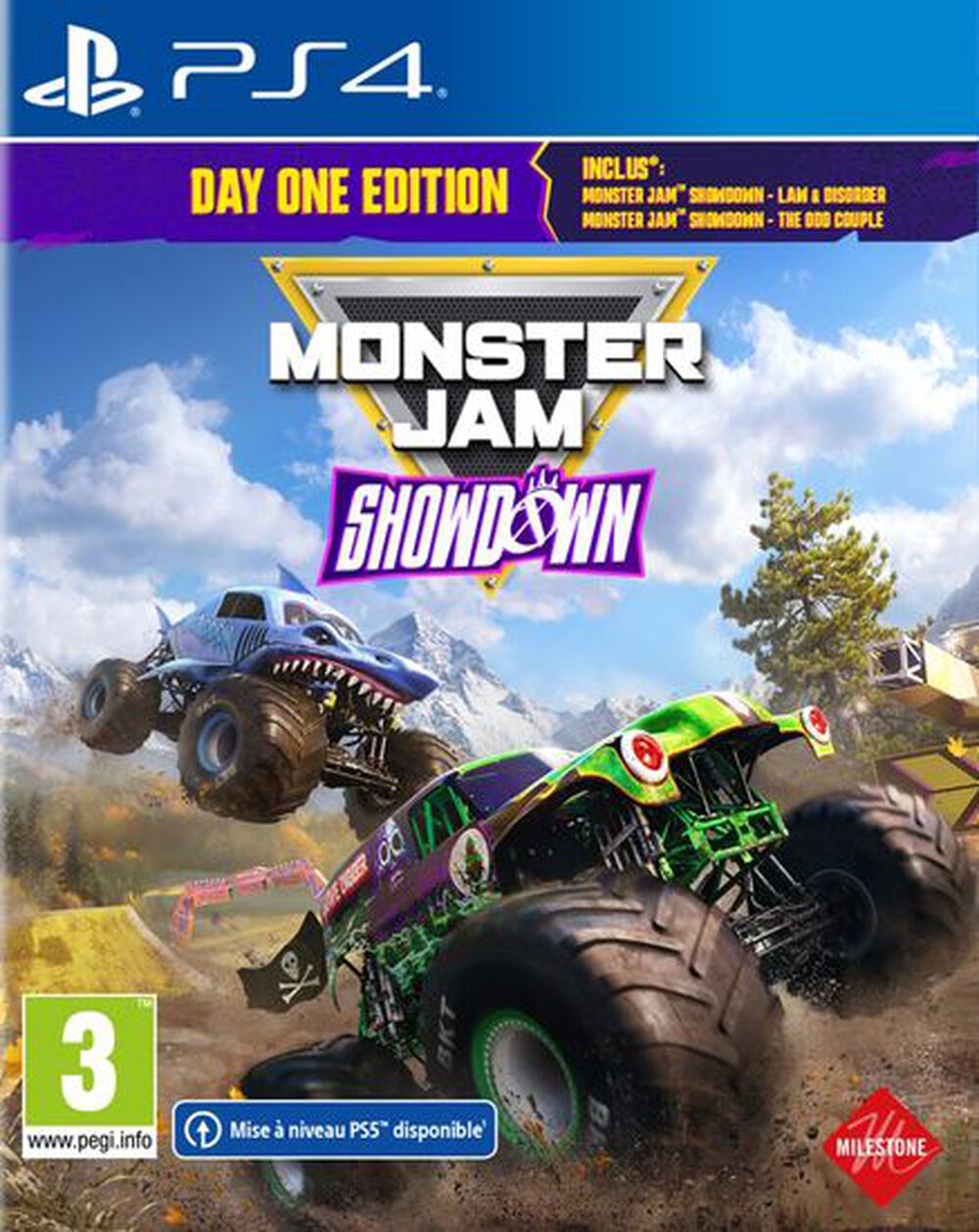 Pochette avant du jeu Monster Jam Showdown Day One Edition PS4