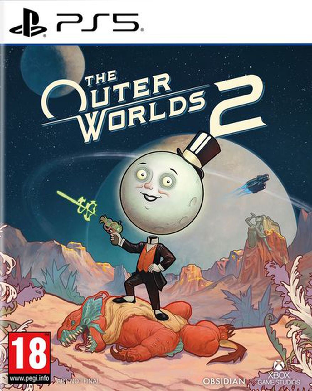 Pochette avant du jeu The Outer Worlds 2 PS5