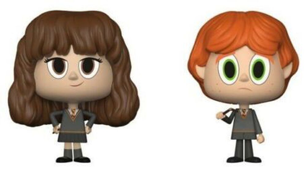 Figurine Vynl - Harry Potter - Twin Pack Hermione Et Ron Avec Baguette Cassée