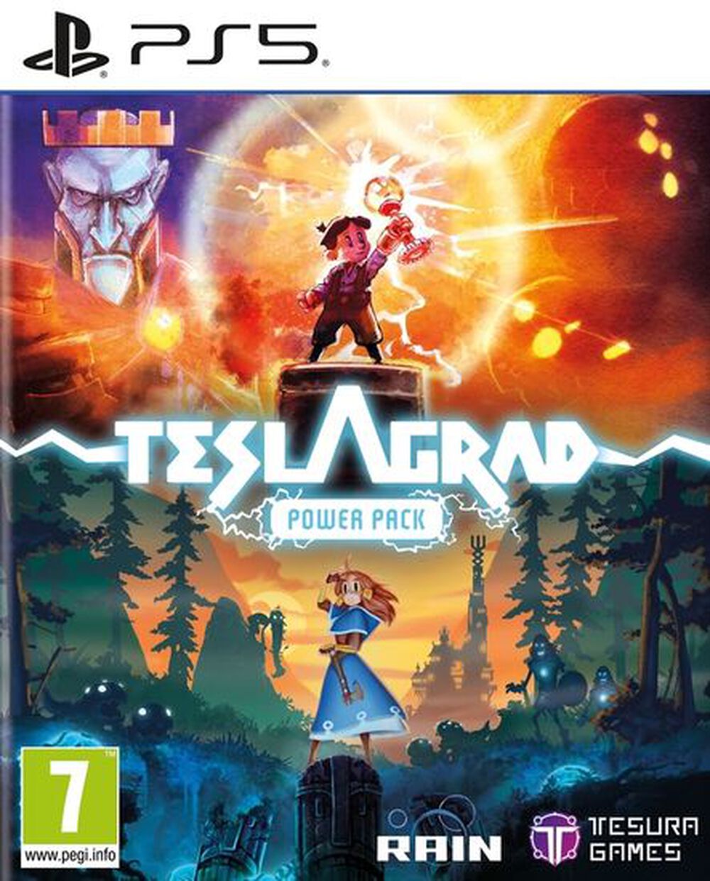 Pochette avant du jeu Teslagrad Power Pack PS5