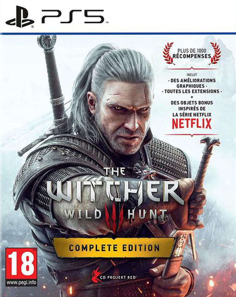 Pochette avant du jeu The Witcher 3: Wild Hunt Edition Complète PS5