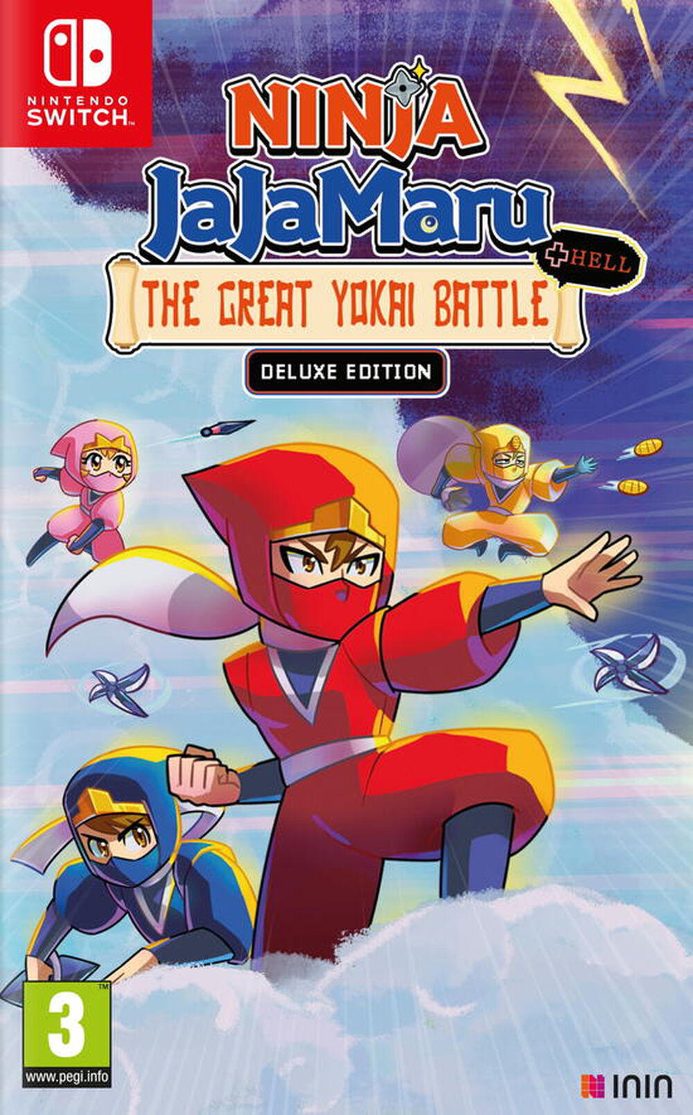 Pochette avant du jeu Ninja Jajamaru The Great Yokai Battle + Hell Deluxe Edition SWITCH