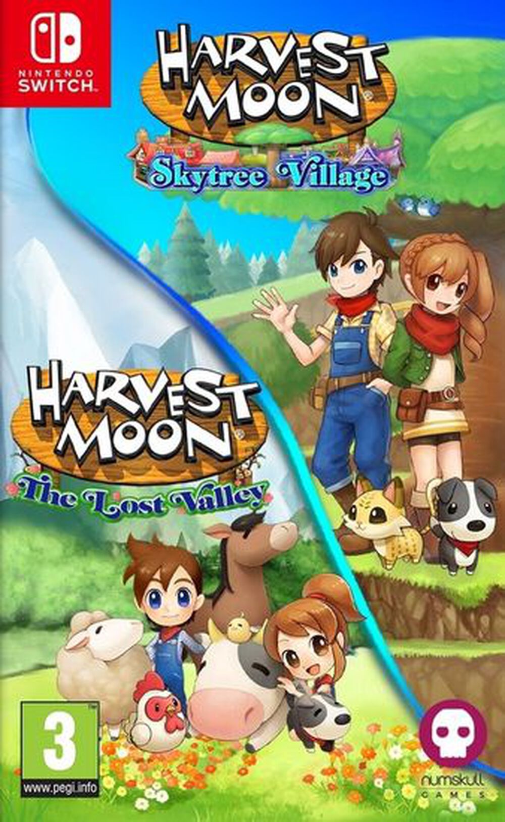 Pochette avant du jeu Harvest Moon The Lost Valley + Skytree Village Nintendo Switch