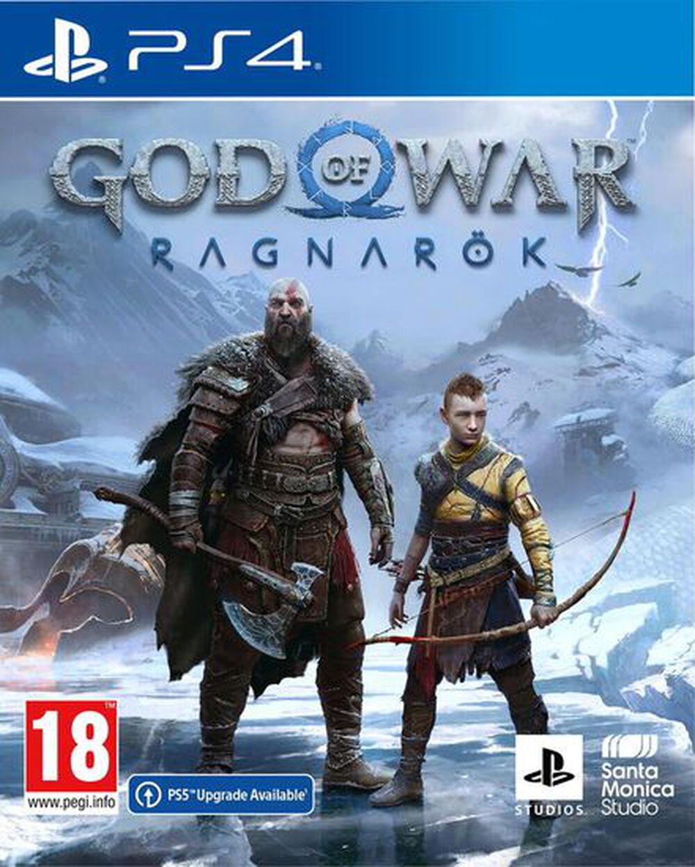 Pochette avant du jeu God of War Ragnarök Edition Standard PS4