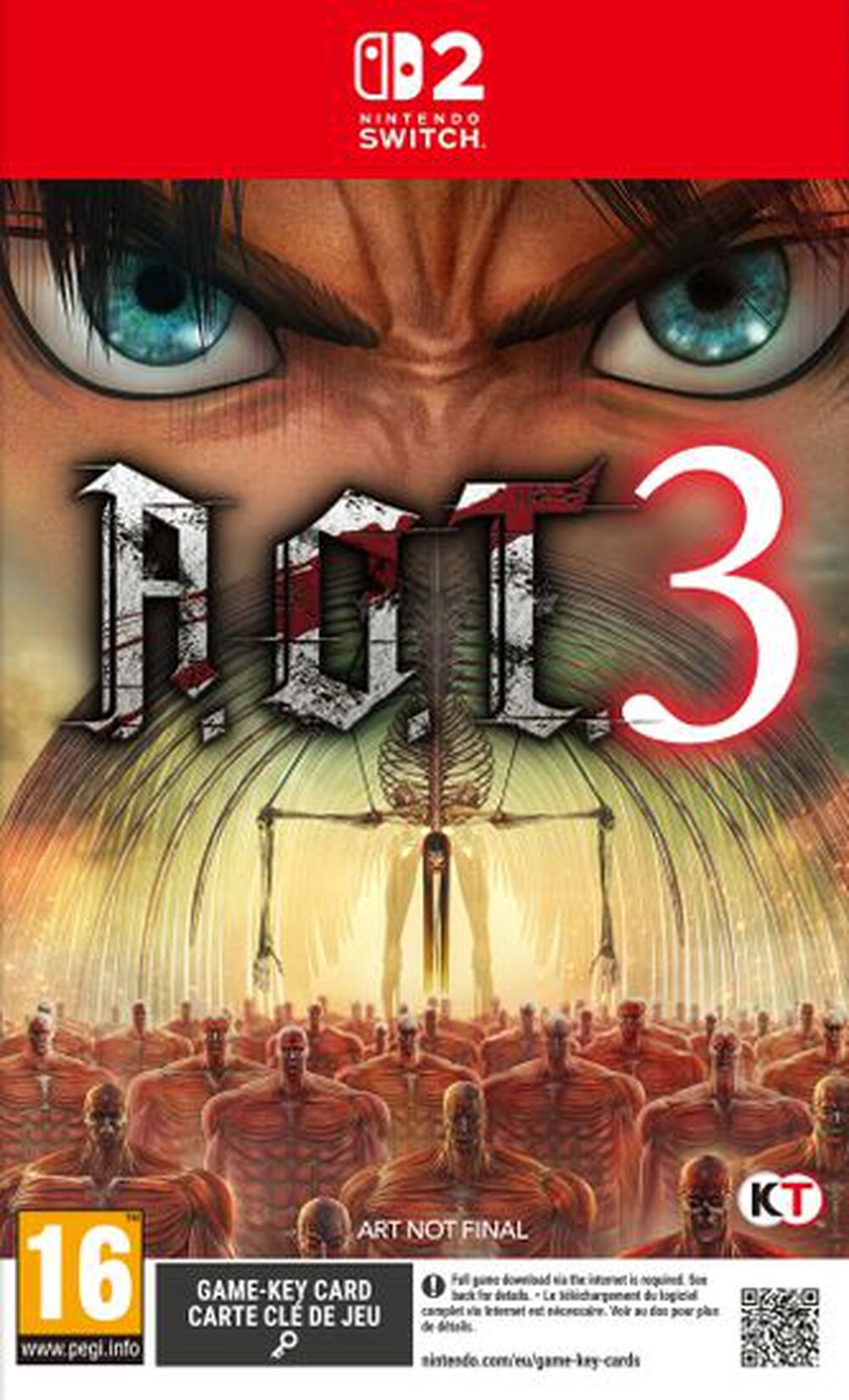 L'Attaque des Titans 3 - Nintendo Switch 2 - Version Française - Nintendo Switch 2 - Standard