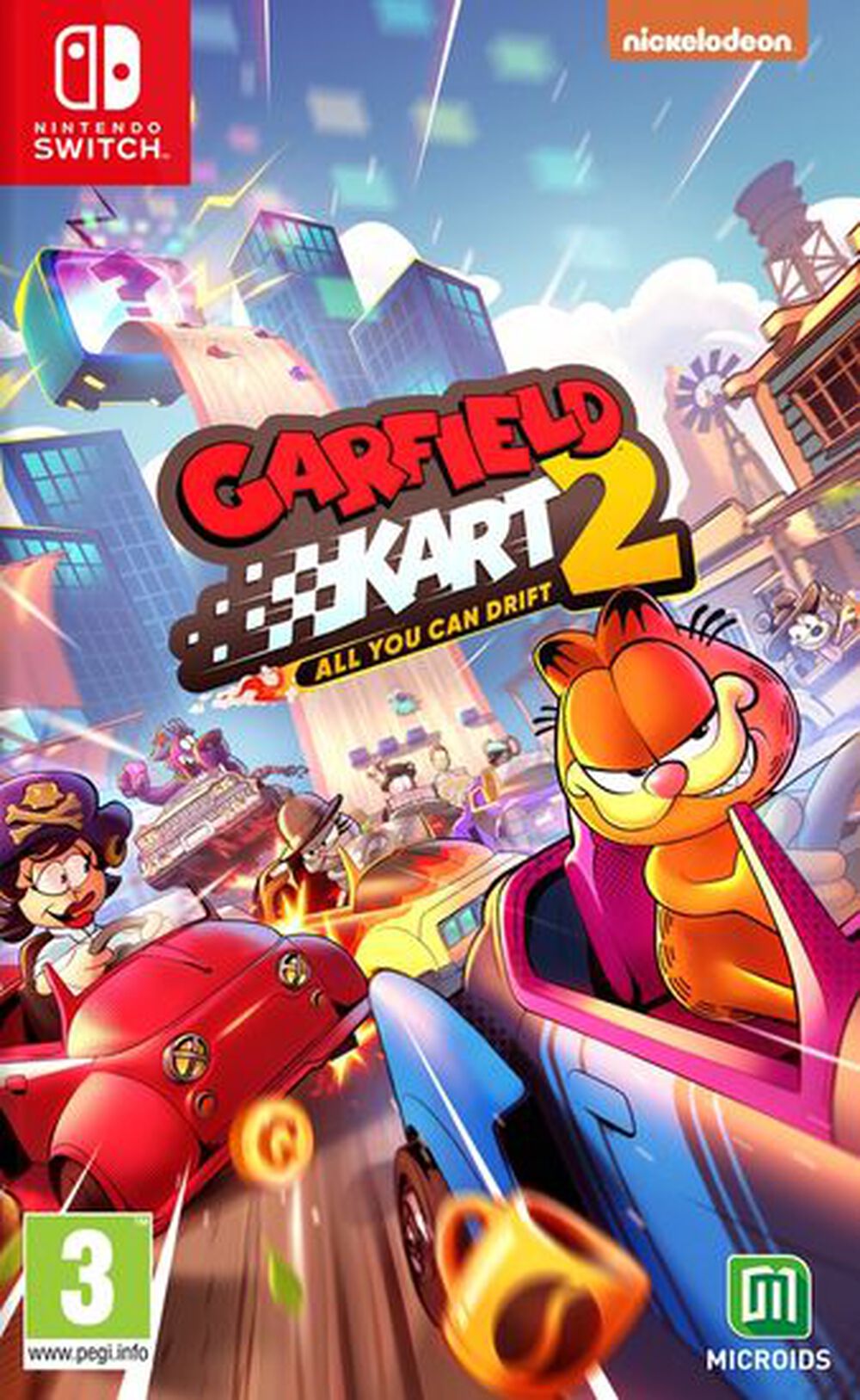 Pochette avant du jeu Garfield Kart 2 SWITCH