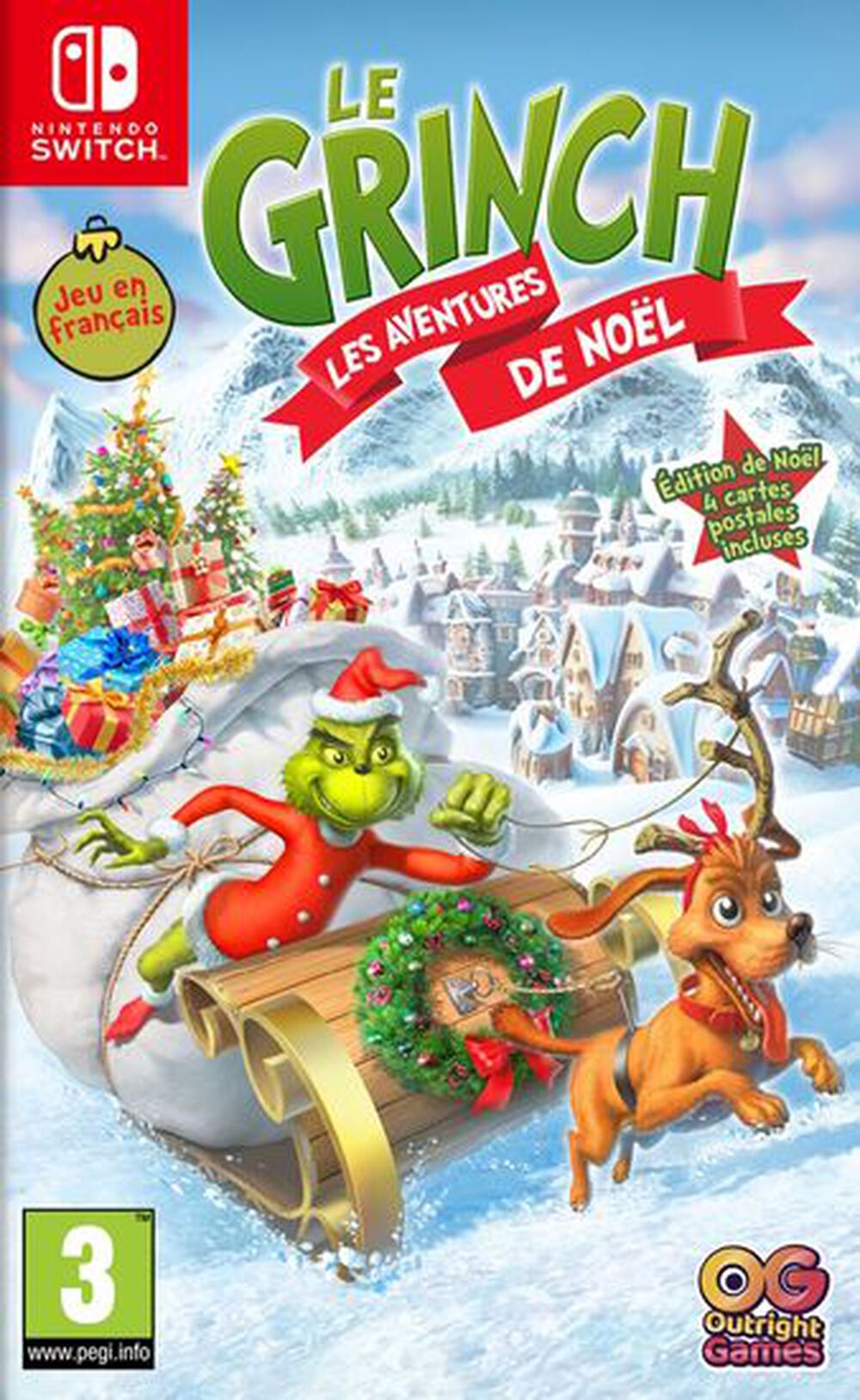 Pochette avant du jeu The Grinch Les Aventures De Noël SWITCH