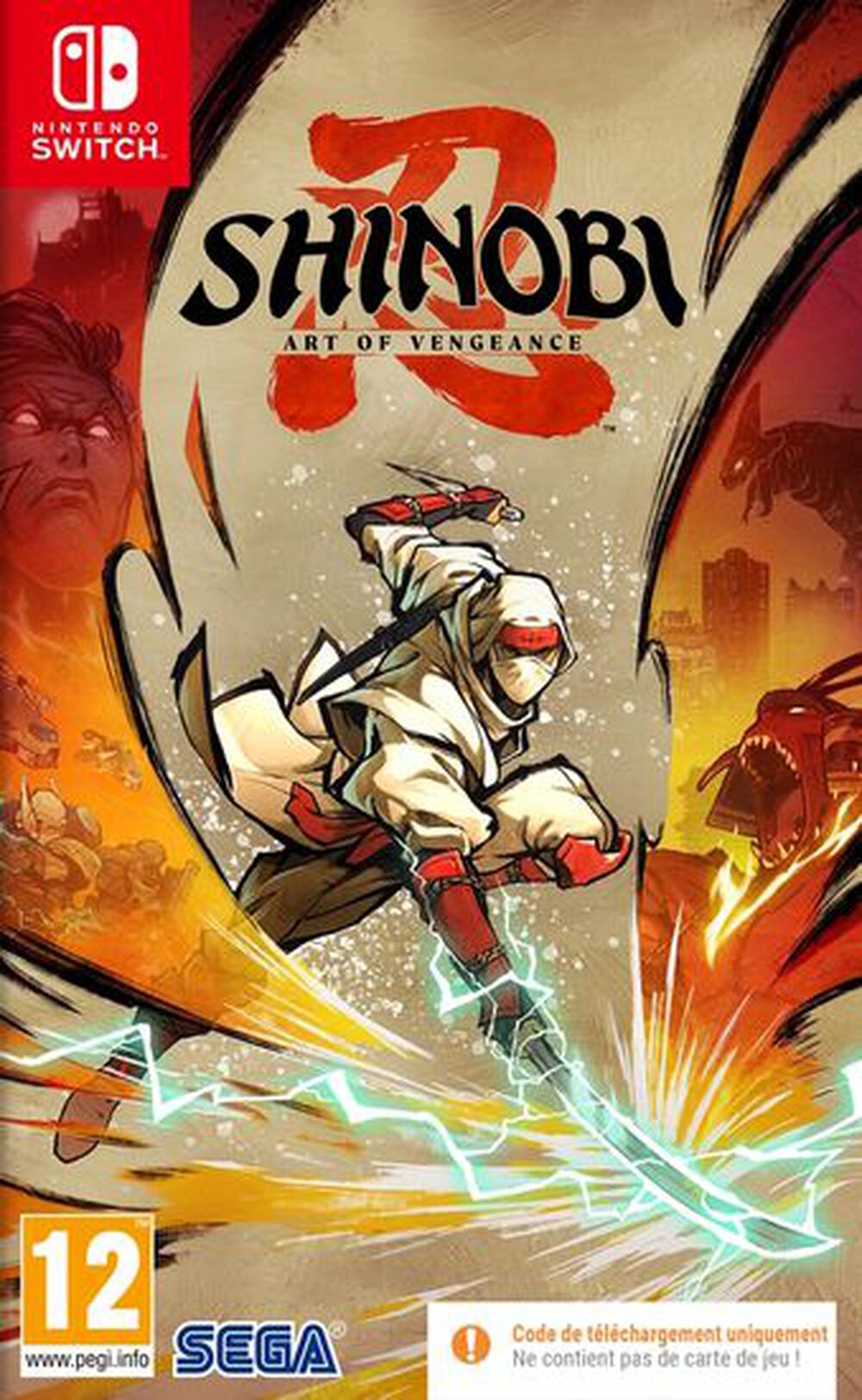 Pochette avant du jeu Shinobi Art Of Vengeance (code De Téléchargement) SWITCH