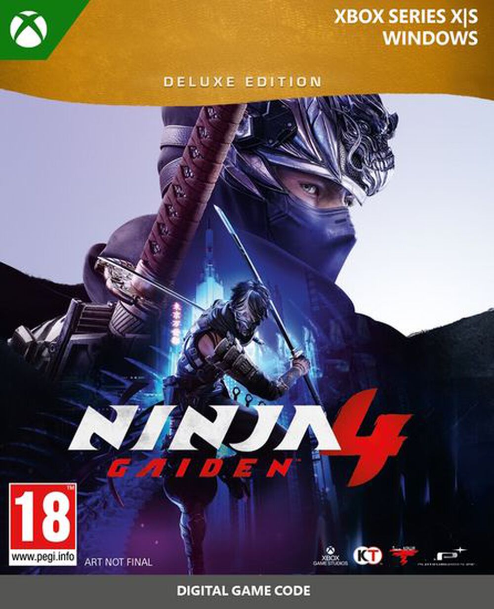Pochette avant du jeu Ninja Gaiden 4 Deluxe Edition Code in a Box Xbox Series XS