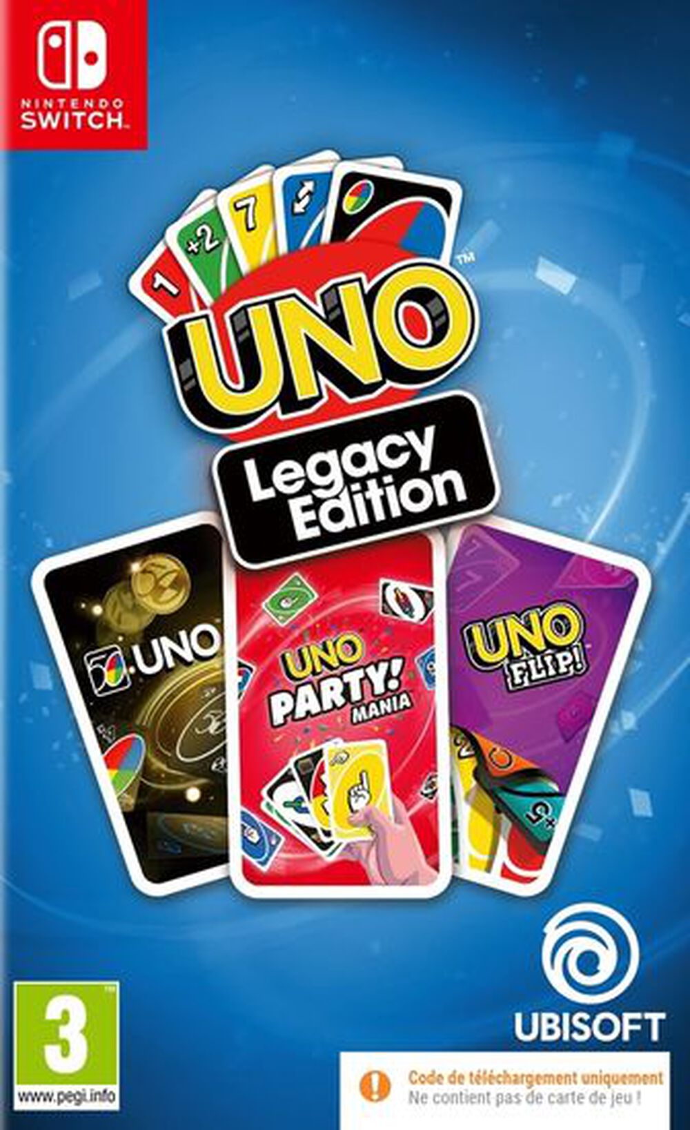 Pochette avant du jeu UNO Legacy Code in a box Nintendo Switch
