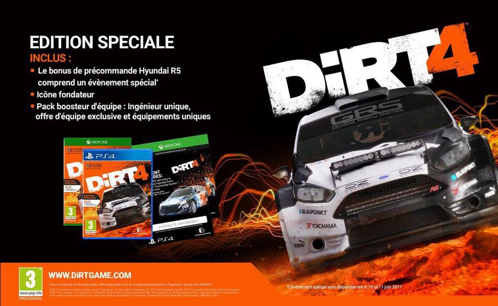 DiRT 4 Edition Sp&eacute;ciale PS4