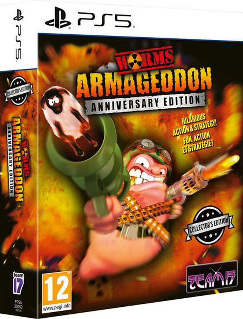 Pochette avant du jeu Worms Armageddon Anniversary Edition PS5