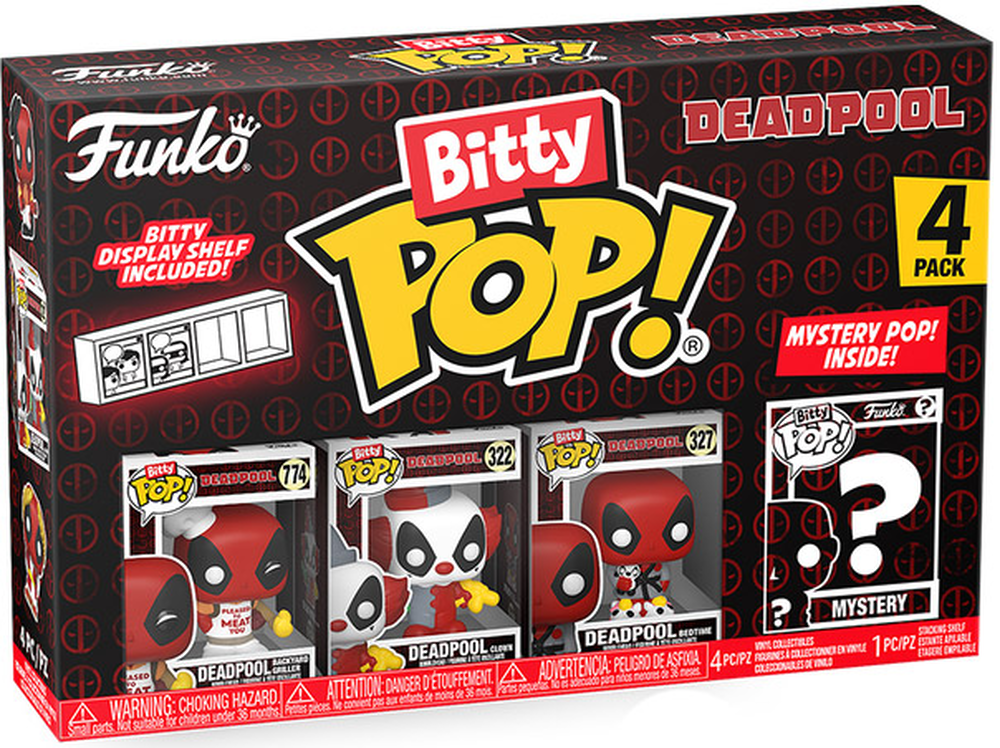 Figurine Bitty Pop! - Deadpool - Pack De 4 Assortiment