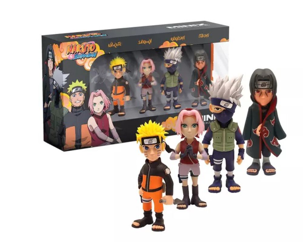 Figurine Minix 12 Cm - Naruto Shippuden - Pack 4 (naruto/kakashi/itachi/sakura)