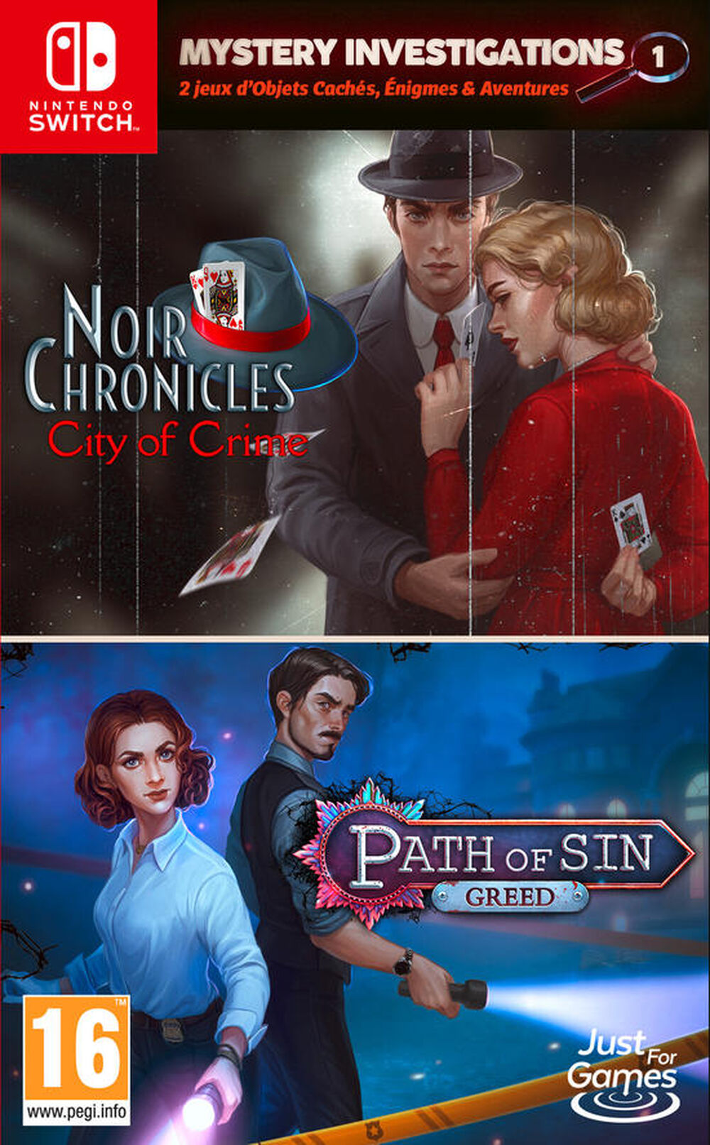 Mystery Investigations 1 Path Of Sin Greed+noir Chronicles City Of Crime - Occasion SWITCH