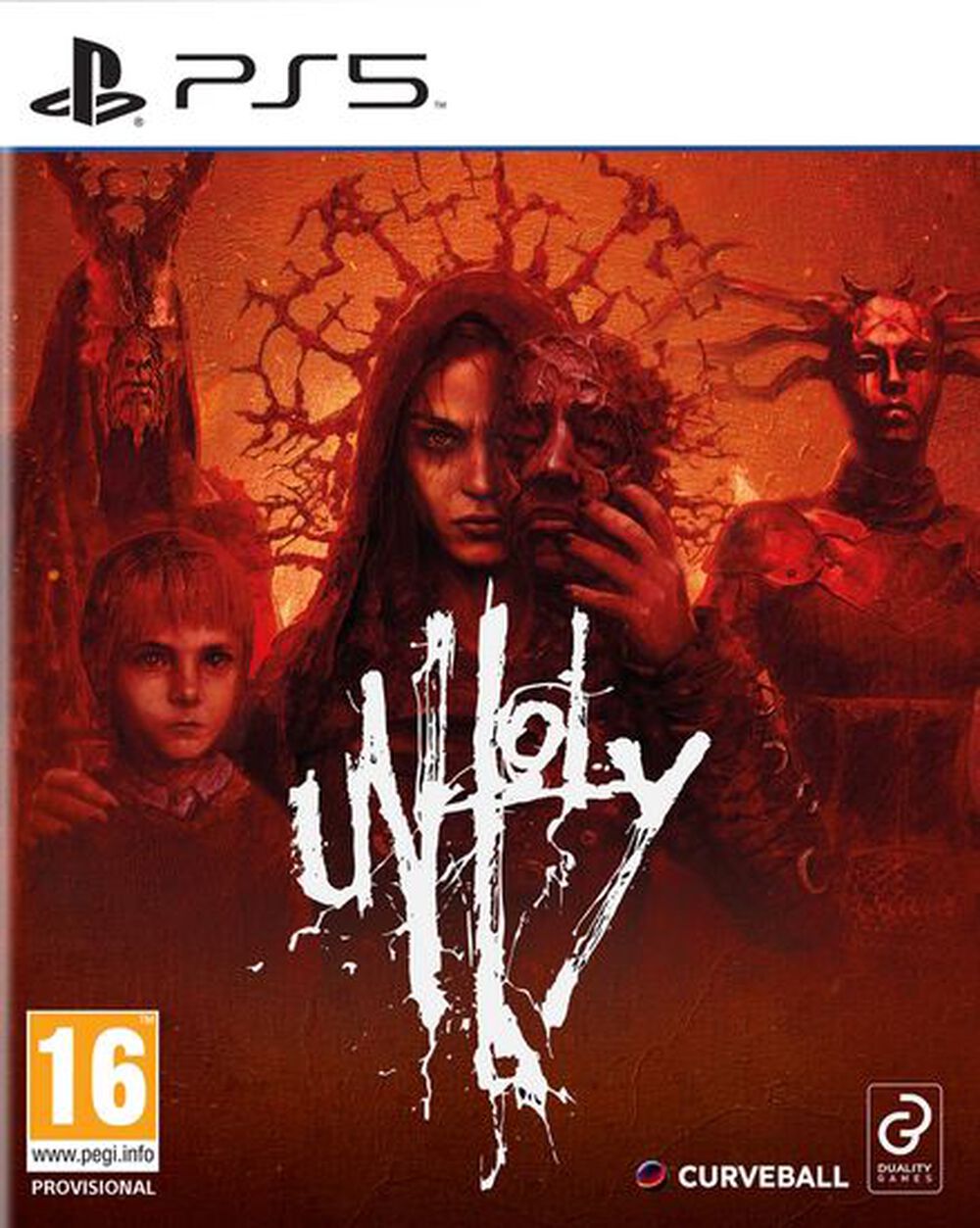 Pochette avant du jeu Unholy PS5
