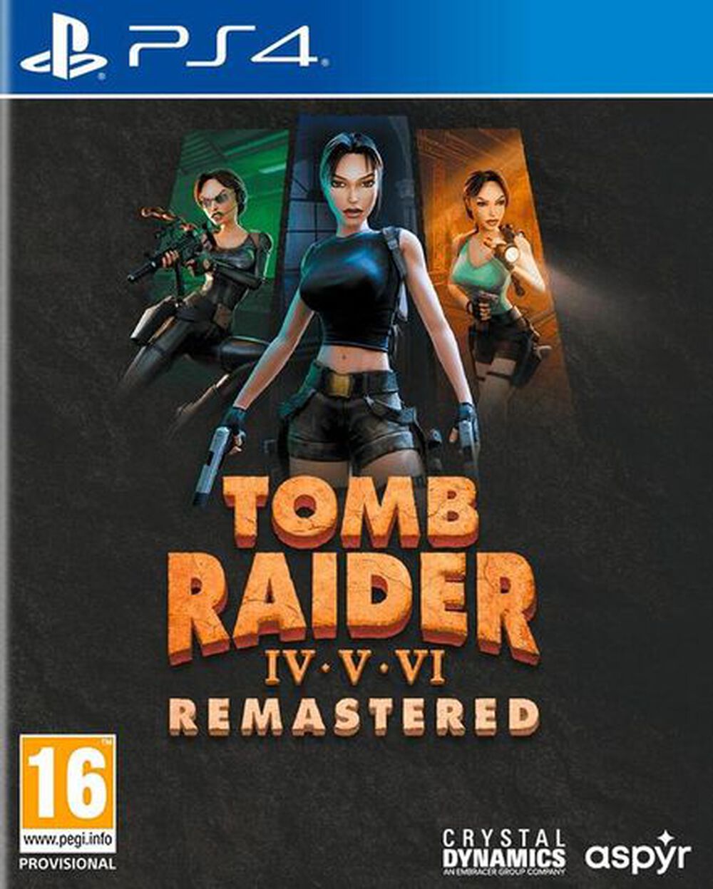 Pochette avant du jeu Tomb Raider IV - VI Remastered Starring Lara Croft PS4
