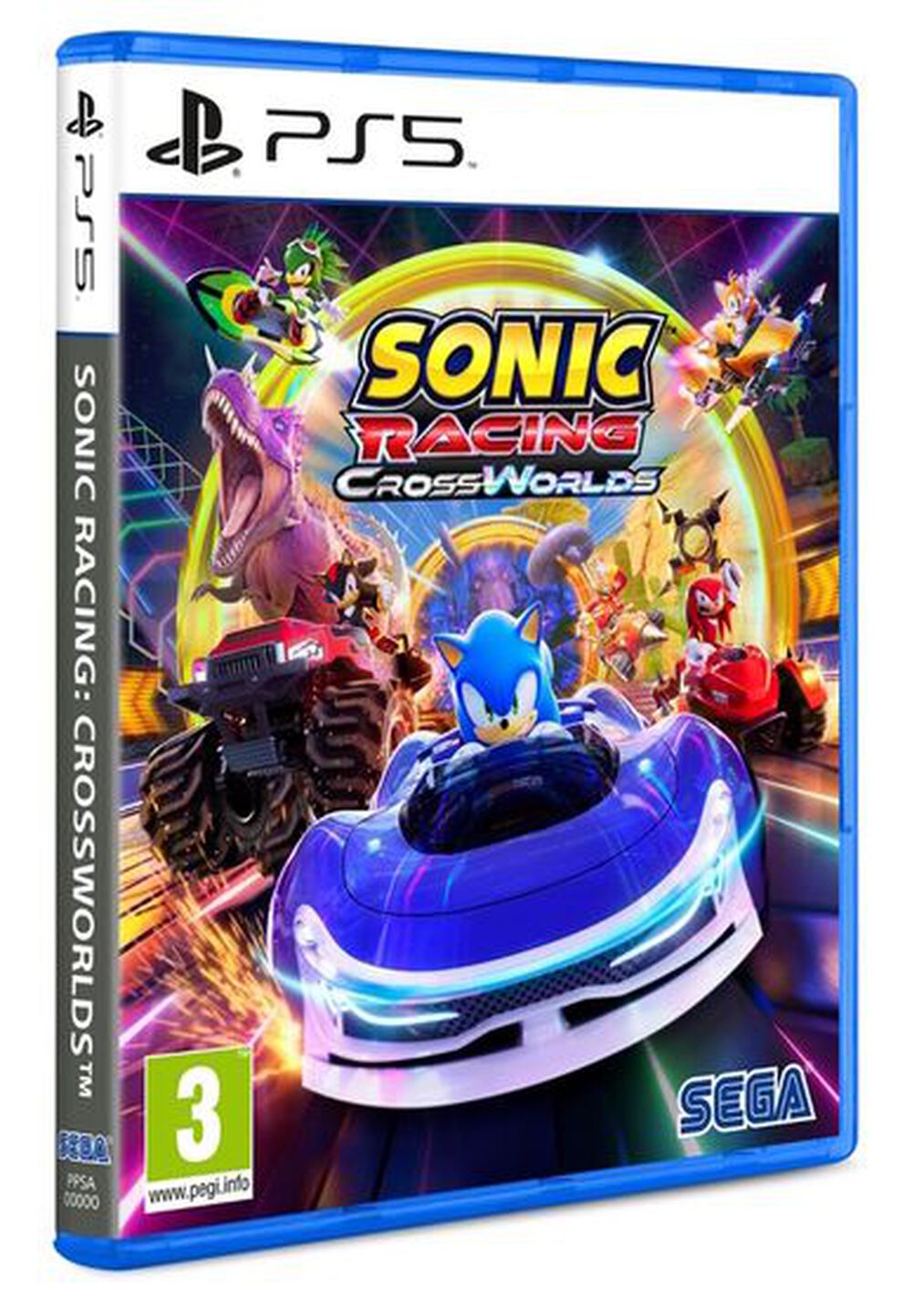 Pochette avant du jeu Sonic Racing Cross Worlds PS5